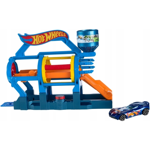 Tor samochodowy Hot Wheels City Blaze Mattel Turbomyjnia Auto Police FJN35