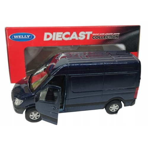 MERCEDES BENZ SPRINTER KOLEKCJONERSKI SAMOCHÓD RESORAK WELLY 1:34 GRANAT