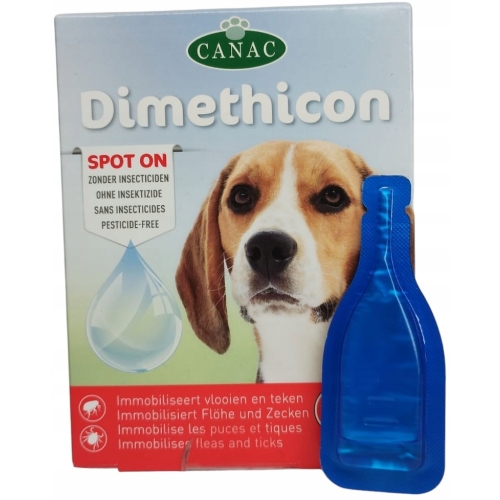 KROPLE NA PCHŁY I KLESZCZE dla Psa preparat DIMETHICON dla psów 1 dawka