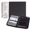 Zestaw: Szkicownik A4 50 kart 130g + Etui ołówków do szkicowania 17 element