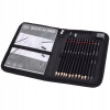 Zestaw: Szkicownik A4 50 kart 130g + Etui ołówków do szkicowania 17 element