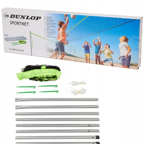 Siatka sportowa do gry siatkówka plażowa 609 x 220 cm Sports net Dunlop
