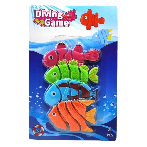 ZABAWKI DO NAUKI NURKOWANIA W WODZIE KOLOROWE RYBKI 4 SZTUKI DIVING GAME
