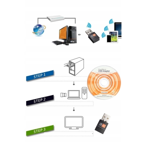 Karta sieciowa WIFI zewnętrzna MT7601 ZGEMMA VU+ NBOX E2 2,4 GHz czarna