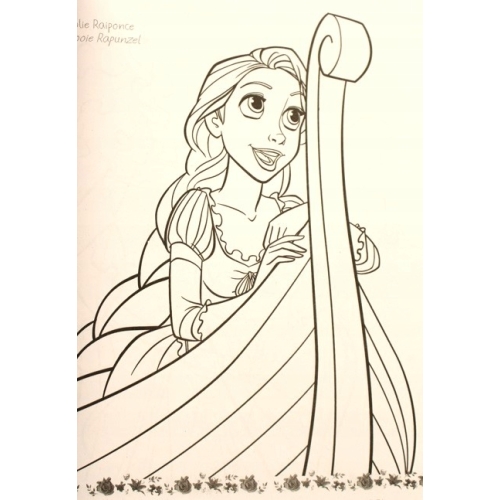 KOLOROWANKA DISNEY PRINCESS MEGA COLOR Z NAKLEJKAMI ARIEL ŚNIEŻKA MERIDA