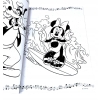 KOLOROWANKA DISNEY MEGA COLOR Z NAKLEJKAMI MYSZKA MINNIE PIES PLUTO KACZOR
