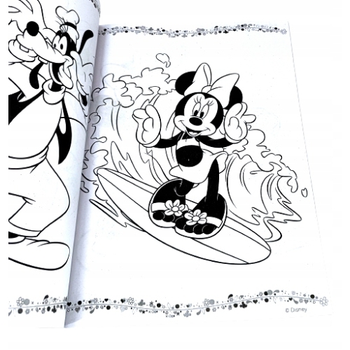 KOLOROWANKA DISNEY MEGA COLOR Z NAKLEJKAMI MYSZKA MINNIE PIES PLUTO KACZOR