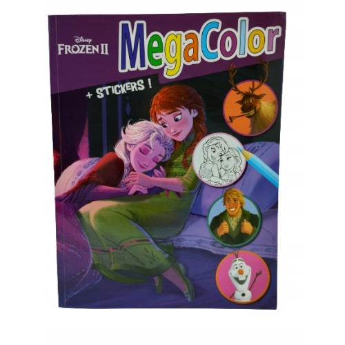 KOLOROWANKA DISNEY MEGA COLOR FROZEN II z naklejkami Olaf Elza Anna Sveen