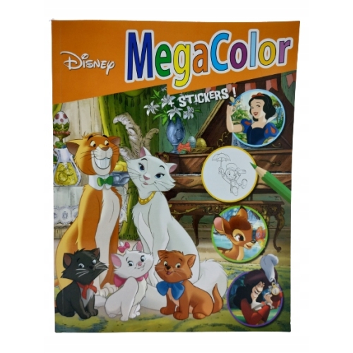 KOLOROWANKA MEGA COLOR DISNEY Z NAKLEJKAMI Minnie Mause Pluto Miki Donald