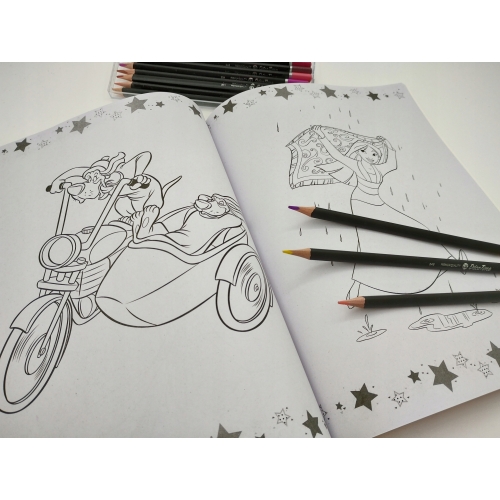 KOLOROWANKA MEGA COLOR DISNEY Z NAKLEJKAMI Minnie Mause Pluto Miki Donald