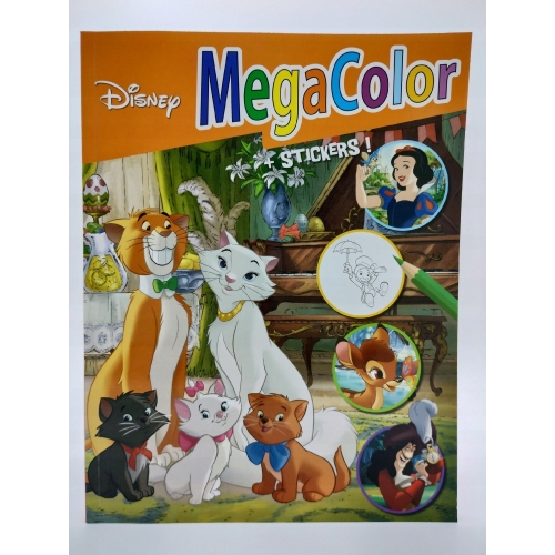 KOLOROWANKA MEGA COLOR DISNEY Z NAKLEJKAMI Minnie Mause Pluto Miki Donald