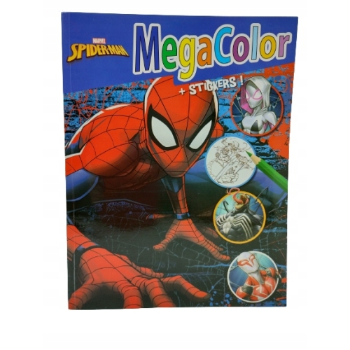 KOLOROWANKA DISNEY MEGA COLOR naklejki Spider Man Venom Spider Verce Gwen