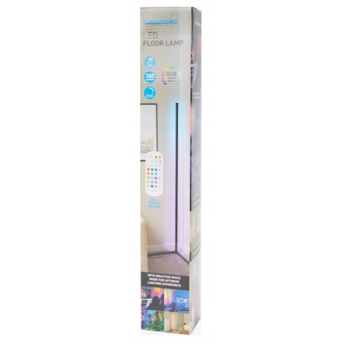 LAMPA LED GRUNDIG RGB MUSIC SENSOR PODŁOGOWA NAROŻNA 140cm + Pilot STOJĄCA