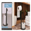 STOJAK NA PAPIER TOALETOWY ŁAZIENKOWY DO TOALETY 53CM METALOWY CZARNY LOFT