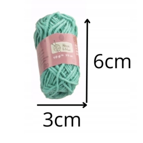 Włóczka bawełniana 8 x 25 m motek 10 gram MIX 803