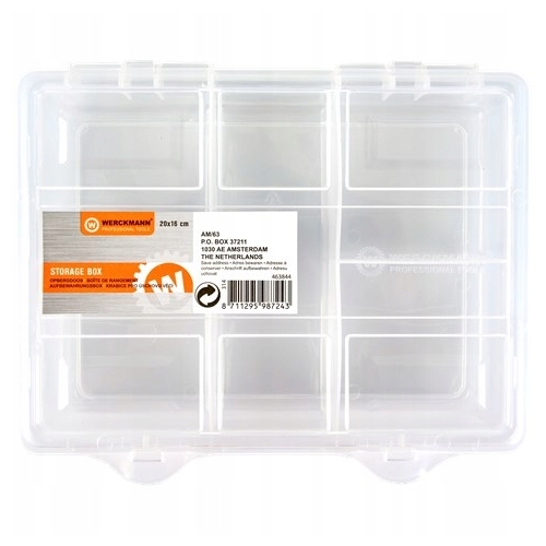 ORGANIZER BOX PUDEŁKO NA DROBNE PRZEDMIOTY 20x16x3,5 cm 5 PRZEGRÓDEK