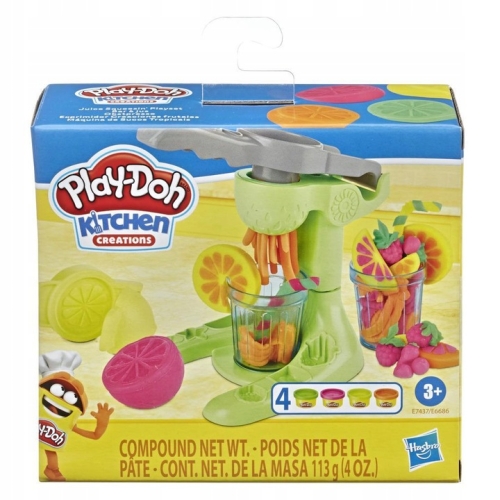 PLAY DOH ZESTAW ZABAWKA WYCISKARKA DO SOKU+4 MIX TUBKI DLA DZIECI E7437