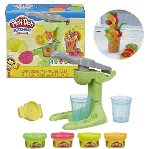 PLAY DOH ZESTAW ZABAWKA WYCISKARKA DO SOKU+4 MIX TUBKI DLA DZIECI E7437