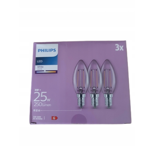 Philips Żarówka LED x3 sztuki 3W=25W E14 F 250lm G
