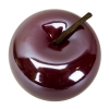 JABŁKO CERAMICZNE DUŻE 7 X 8 CM BORDO DEKORACYJNE OZDOBA HOME DOCOR