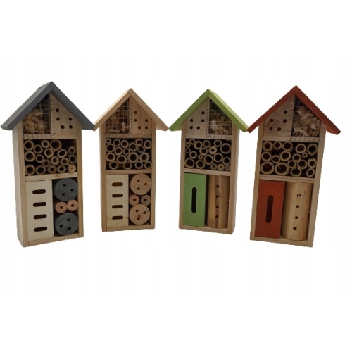 BUDKA LĘGOWA DOMEK HOTEL DLA OWADÓW MOTYLI wym.13,5cmx26cmx8,5cm czer646