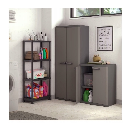 REGAŁ MAGAZYNOWY 125KG PLASTIKOWY 4 PÓŁKI WYTRZYMAŁY 60 x 30 x 138 cm