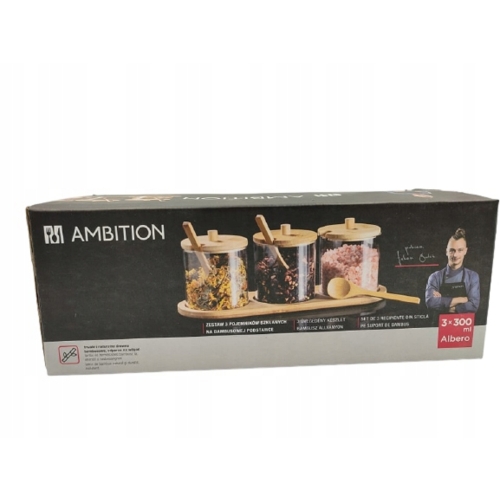AMBITION ZESTAW POJEMNIKÓW Alberto BAMBUS 300 ml