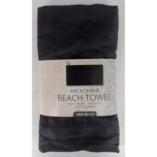 RĘCZNIK PLAŻOWY Z MIKROFIBRY 180 x 100 cm grafit54