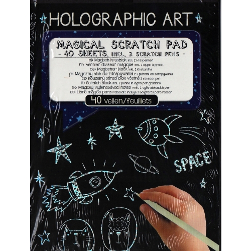 MAGICZNE BLOKI WYDRAPYWANKA ZDRAPKA HOLO + RAINBOW ART 2 BLOKI zestaw