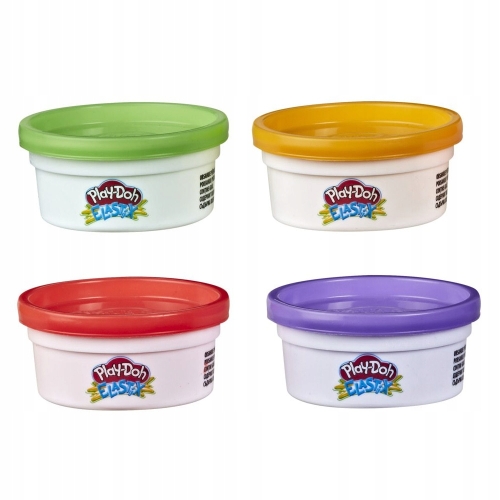 Play Doh Ciastolina Elastix 4-PAK E9863 MIX KOLORÓW SUPER ZABAWA DLA DZIECI