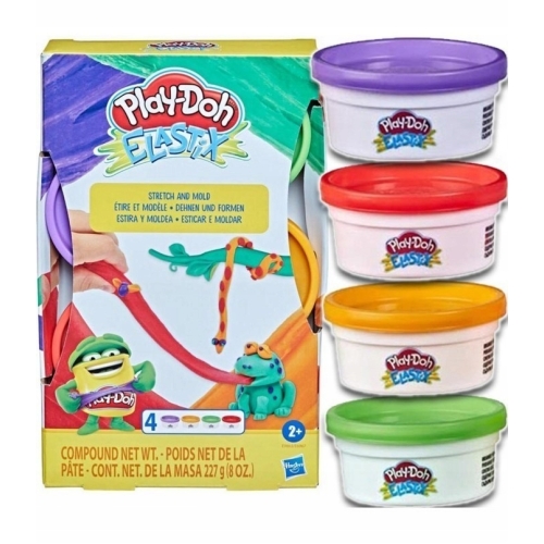 Play Doh Ciastolina Elastix 4-PAK E9863 MIX KOLORÓW SUPER ZABAWA DLA DZIECI