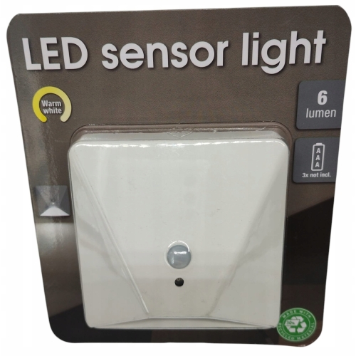 Lampa z czujnikiem ruchu led 3D schody szafa garderoba podszafkowa biała 9