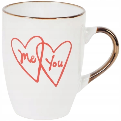 KUBEK CERAMICZNY ZE ZŁOTYM WYKOŃCZENIEM Z GRAFIKĄ NA PREZENT