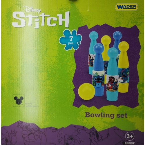Kręgle zestaw do gry zręcznościowej Stitch Disney 7 elementów WADER 80092