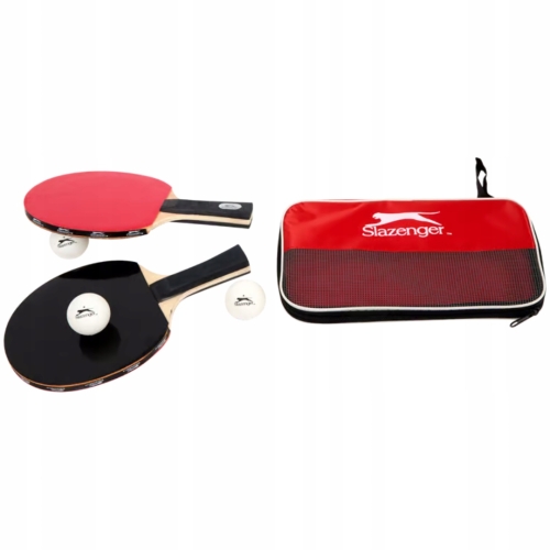 Zestaw do: Ping Pong Tenis stołowy 2 rakietki 3 piłeczki Etui SLAZENGER
