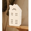 Domek lampion ceramiczny kamienica z oświetleniem LED Home Accents beżowy