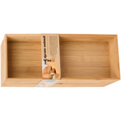 Duży Bambusowy zestaw: 3 pojemniki do kuchni 38x15x7 cm + 2 mniejsze