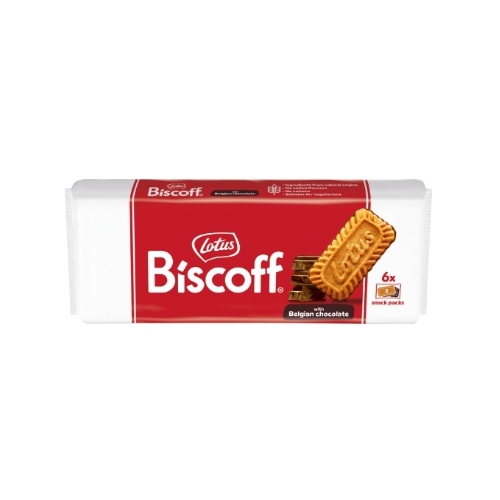 Ciastka herbatniki LOTUS BISCOFF karmel z belgijską czekoladą 18 sztuk 132g