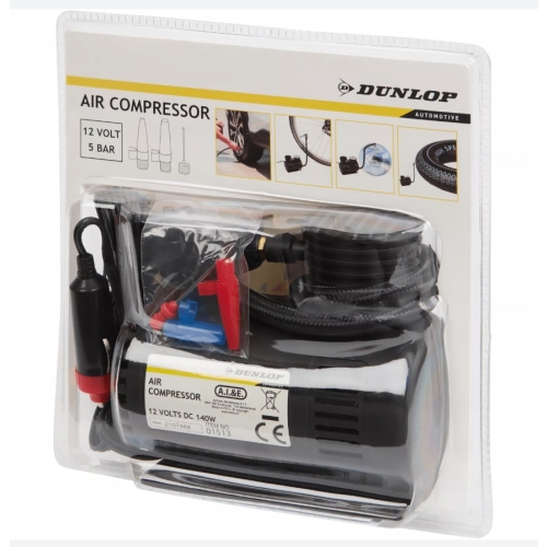 Kompresor Powietrza DUNLOP 12V 5 Bar Do pompowania kół piłek opon basenu