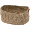 Koszyk do przechowywania bawełniany pleciony brązowy styl boho 35x25x13 cm