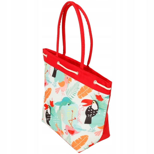 TORBA PLAŻOWA TERMICZNA PIKNIK PLAŻA BIWAK 50 x 40 x 20 cm 24L CZERWONA