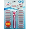 MASZYNKA DO GOLENIA DLA KOBIET NA WKŁADY Soft Touch 21 szt. WHITE PINK