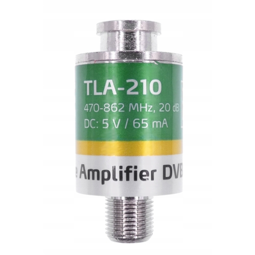 Wzmacniacz antenowy DVBT DVB-T 470-862 MHz 20 dB 65mA 5V DSE TLA210 TLA-210
