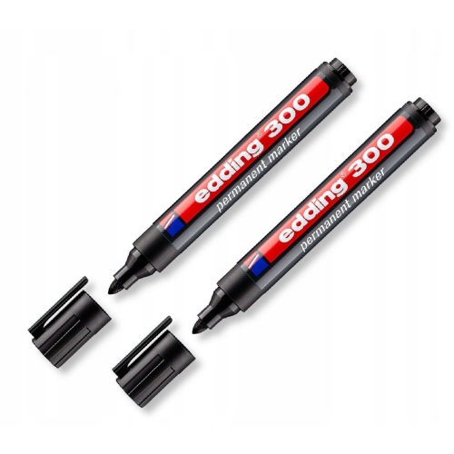 Marker permanentny niezmywalny najlepsza jakość firma Edding Black 2 szt.