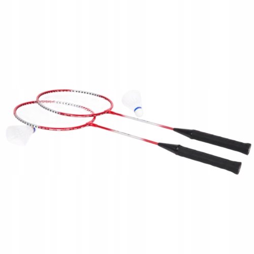 Badminton 2 rakiety 2 x Lotka + pokrowiec Slazenger Dunlop Srebrno błękitne