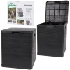 Skrzynia ogrodowa GARDEN BOX WOODPECKER 50x44x42,5 cm 90 l czarna