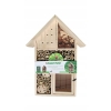 DOMEK hotel BUDKA lęgowa OWADÓW motyli karmnik naturalne drewno xxl 37 cm
