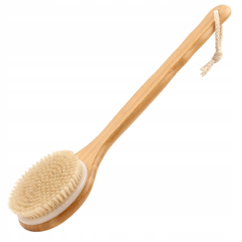 Bambusowa szczotka do kąpieli mycia pleców pod prysznic długa 38 x 10 cm