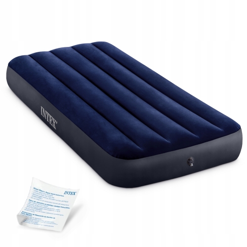 Materac 1 osobowy na biwak plaża wyjazd Intex 191 x 76 x 25 cm niebieski