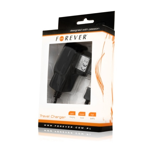 Forever TRAVEL Ładowarka sieciowa mini USB 1100 mA BOX HQ MF.5.13.750